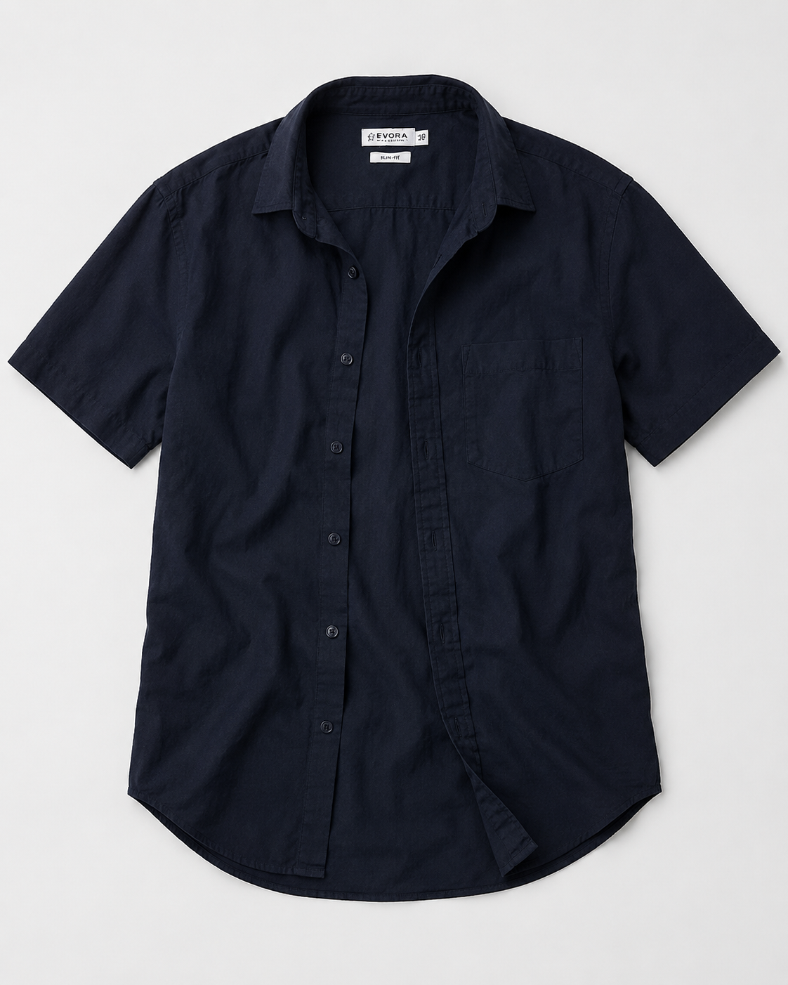 Evora Men's Midnight Navy Half Sleeve Shirt