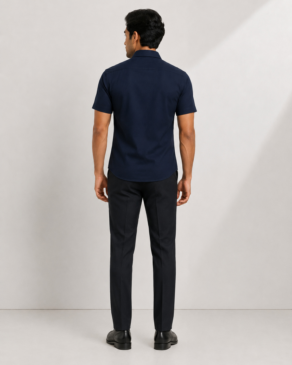 Evora Men's Midnight Navy Half Sleeve Shirt