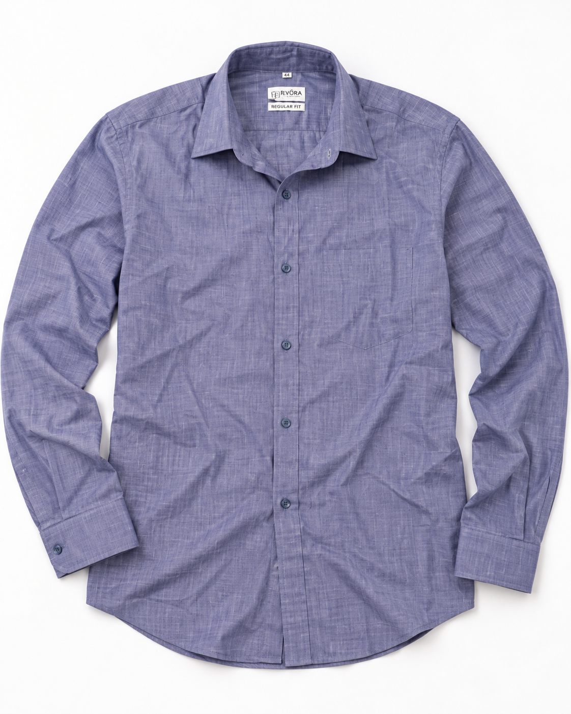 Dusty Lavender Purple Textured Cotton Full Sleeve Regular Fit Shirt