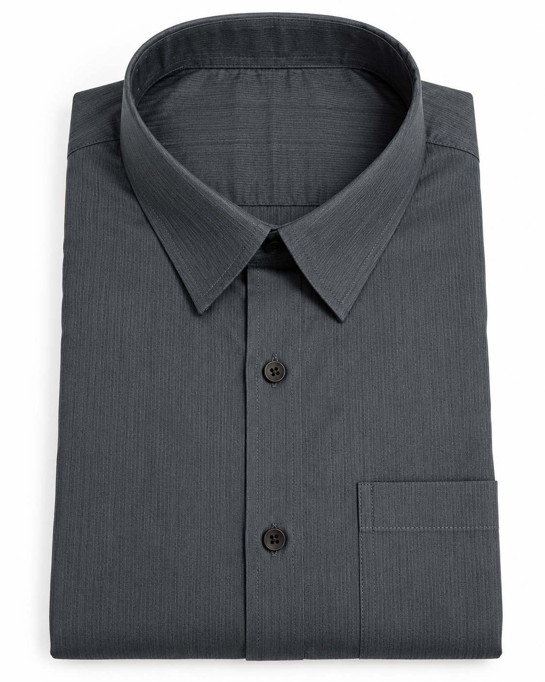 Graphite Charcoal Gray Textured Full Sleeve Regular Fit Shirt