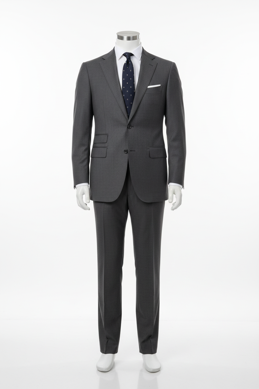Charcoal Grey Classic Suit - Front View