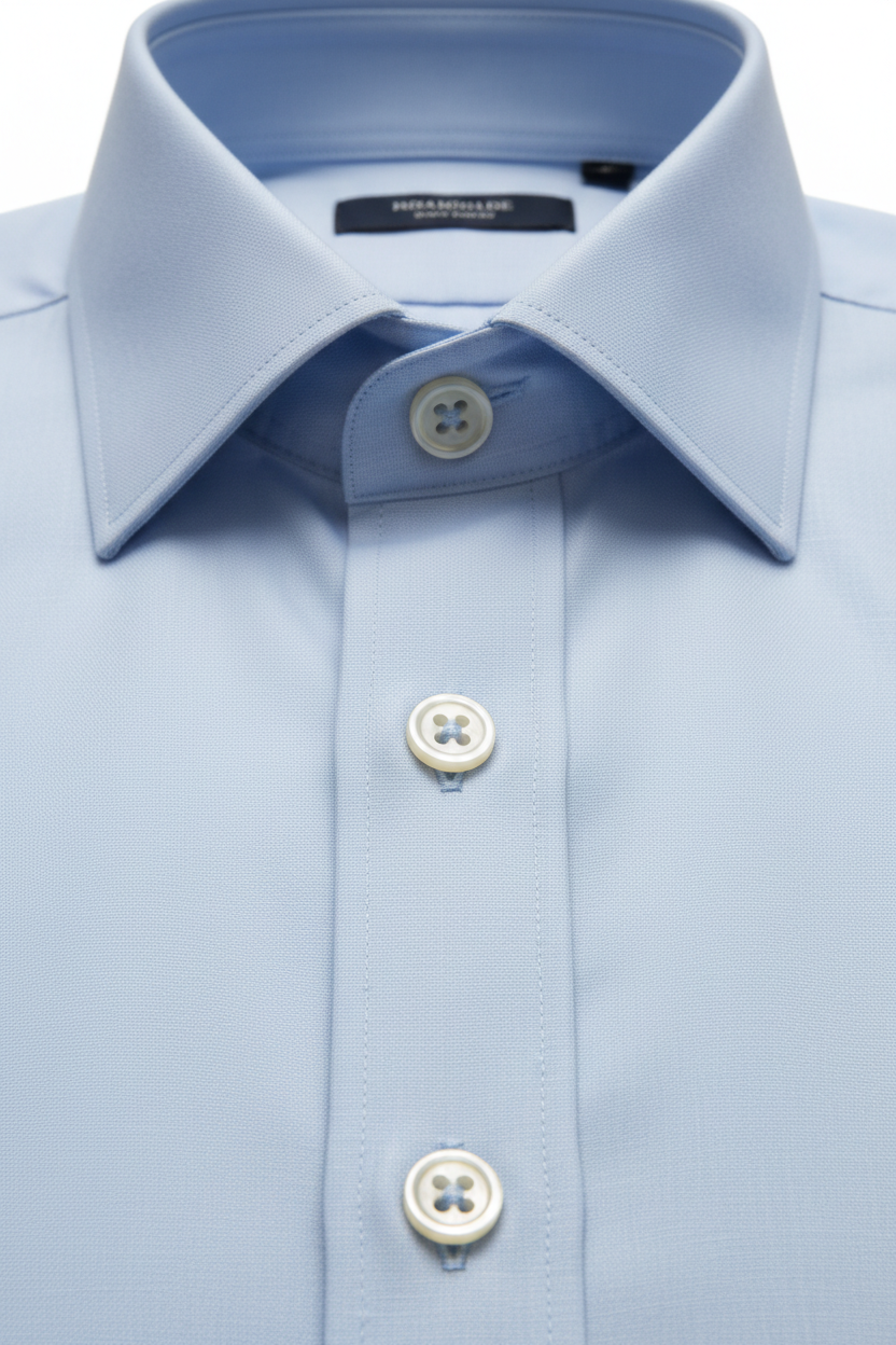 Light Blue Formal Dress Shirt - Collar Detail