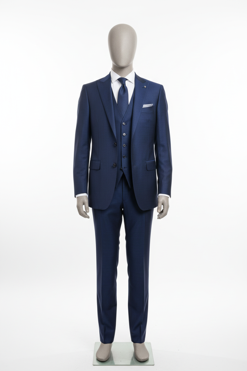 Navy Blue Premium Suit - Front View