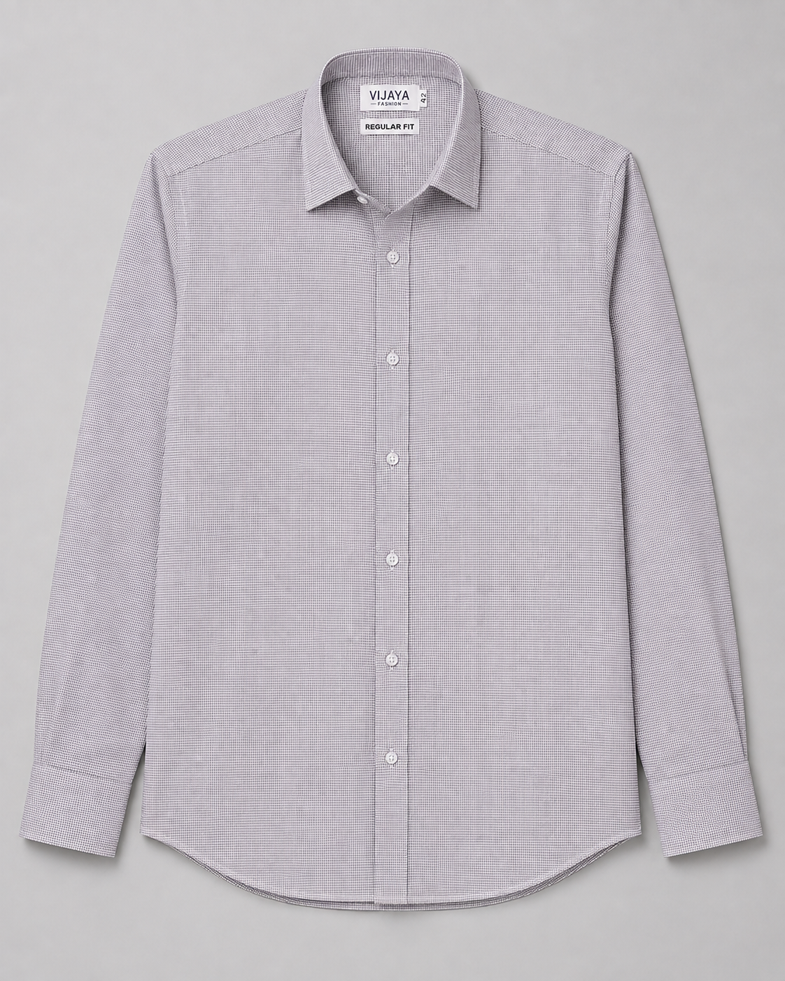 Men's Premium Micro Check Regular Fit Shirt