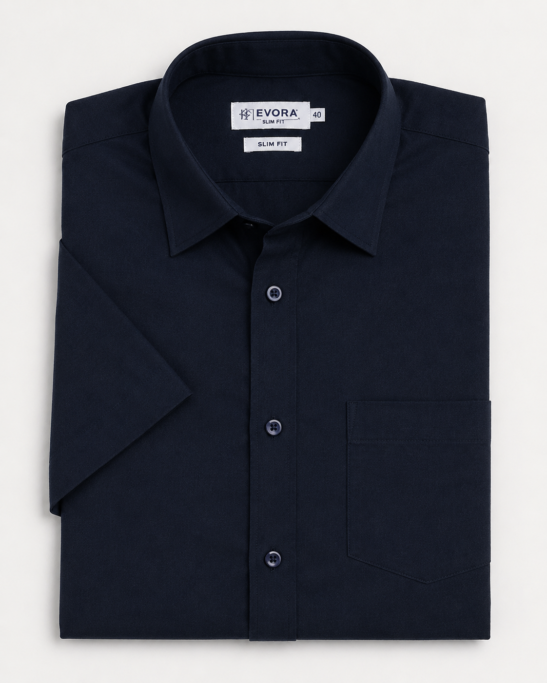 Evora Men's Midnight Navy Half Sleeve Shirt