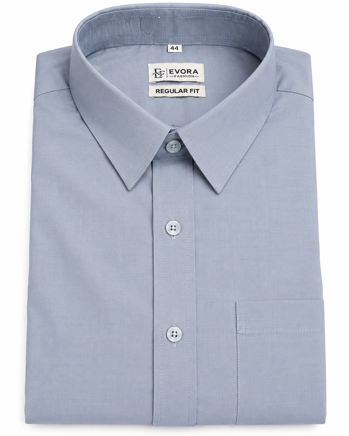 Light Steel Blue Solid Full Sleeve Regular Fit Shirt