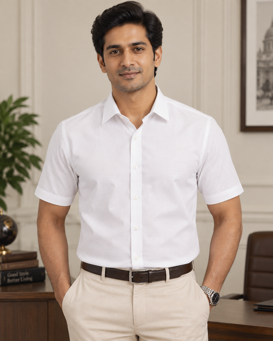 Siyaram's Global Venture Premium 100% Cotton by Cadini Italy Shirt Fabric
